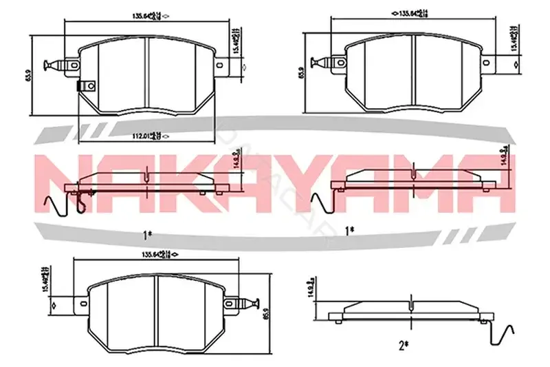 Тормозные колодки NAKAYAMA P1012NY