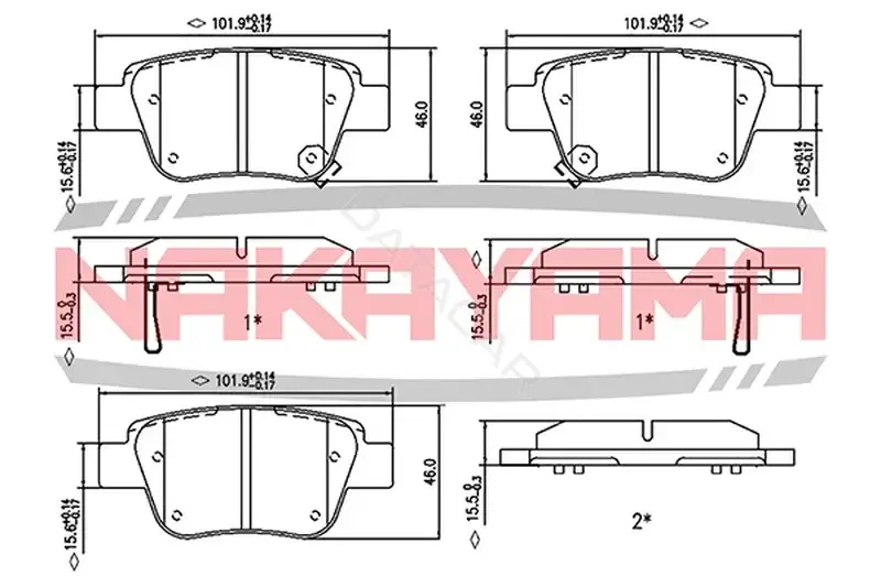 Тормозные колодки NAKAYAMA P2024NY