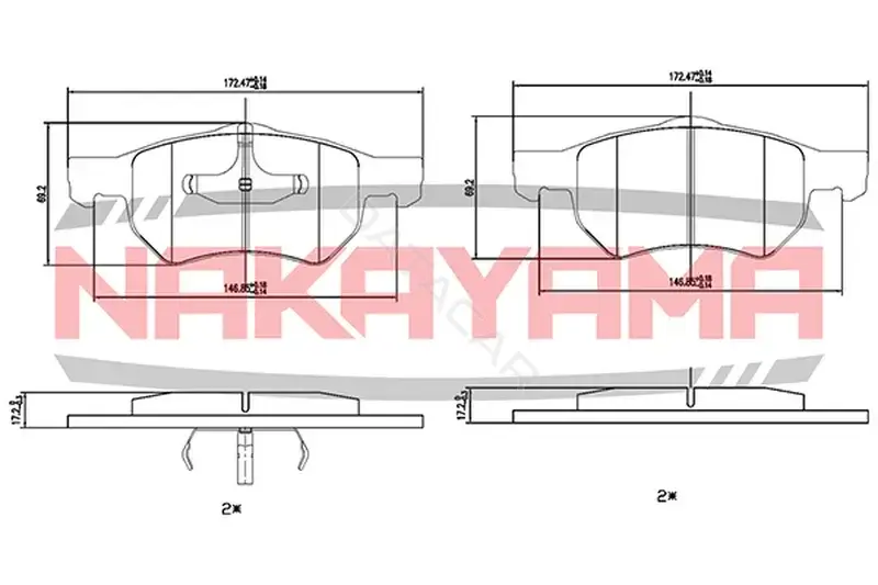 Тормозные колодки NAKAYAMA P0885NY