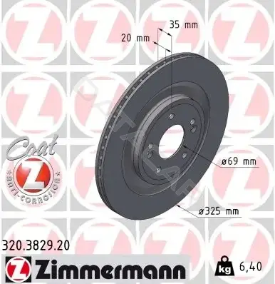 Тормозные диски ZIMMERMANN 320.3829.20