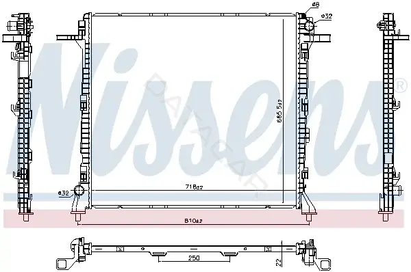 Радиатор охлаждения NISSENS 606982
