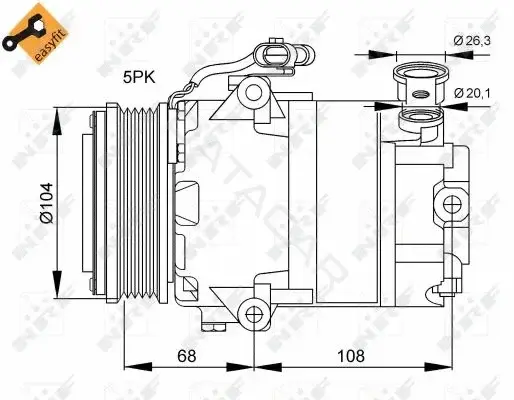 Компрессор кондиционера NRF 32082