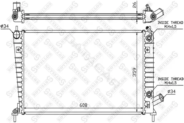 Радиатор охлаждения STELLOX 10-26659-SX