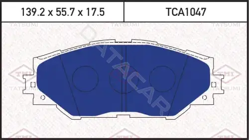 Тормозные колодки TATSUMI TCA1047