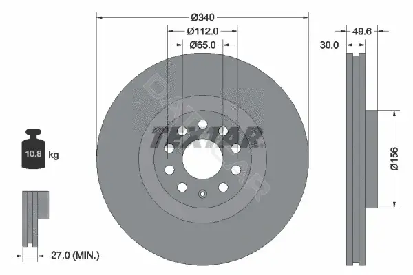 Тормозные диски TEXTAR 92229805