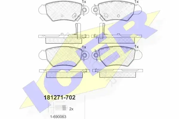 Тормозные колодки ICER 181271-702