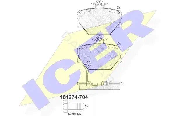 Тормозные колодки ICER 181274-704