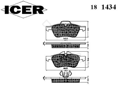 Тормозные колодки ICER 181434