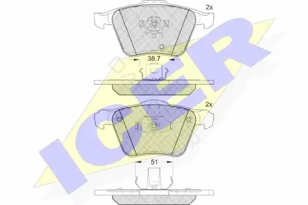 Тормозные колодки ICER 181655