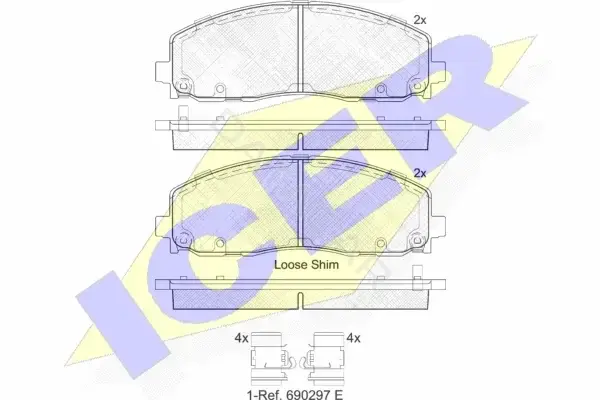 Тормозные колодки ICER 182054