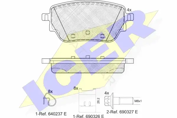 Тормозные колодки ICER 182353