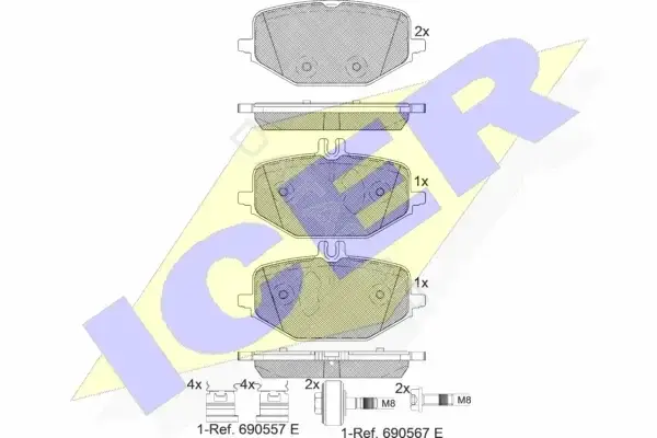 Тормозные колодки ICER 182371
