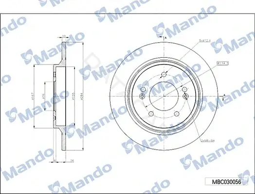Тормозные диски MANDO MBC030056