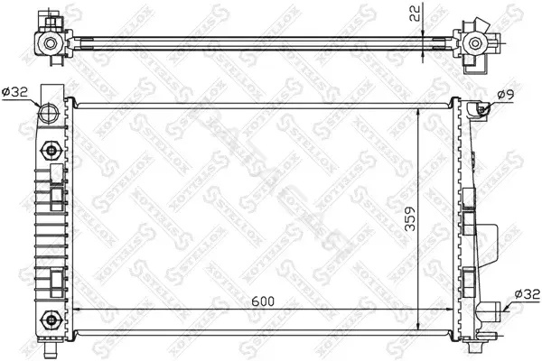Радиатор охлаждения STELLOX 10-25932-SX