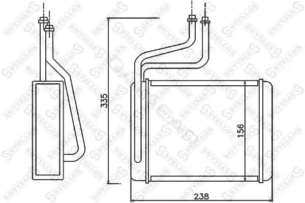 Радиатор печки STELLOX 10-35070-SX