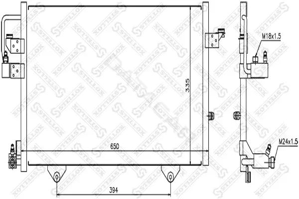 Радиатор кондиционера STELLOX 10-45205-SX