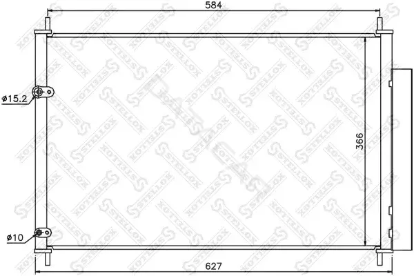 Радиатор кондиционера STELLOX 10-45568-SX