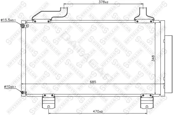 Радиатор кондиционера STELLOX 10-45672-SX