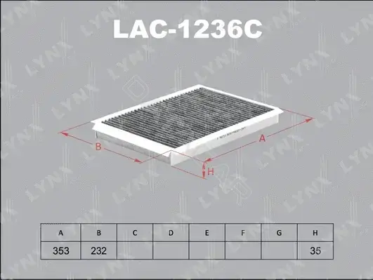 Фильтр салонный LYNXAUTO LAC-1236C