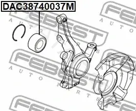 Подшипник ступицы FEBEST DAC38740037M