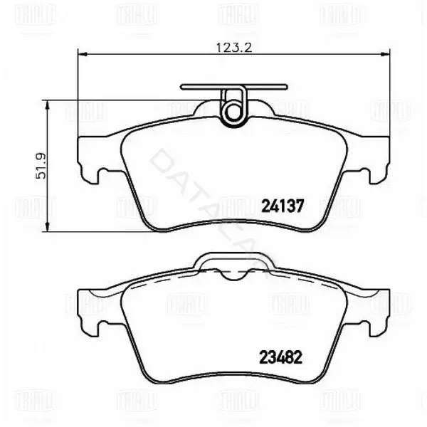 Тормозные колодки TRIALLI PF1093