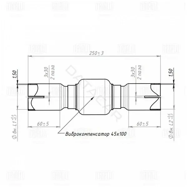 Гофра глушителя TRIALLI EPC4040-45100