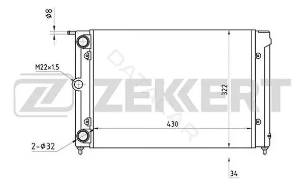 Радиатор охлаждения ZEKKERT MK-1028