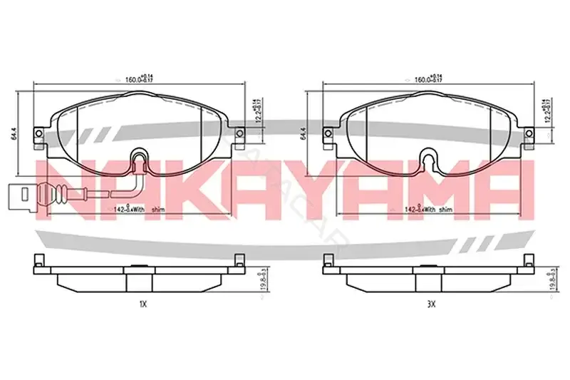 Тормозные колодки NAKAYAMA HP8728NY