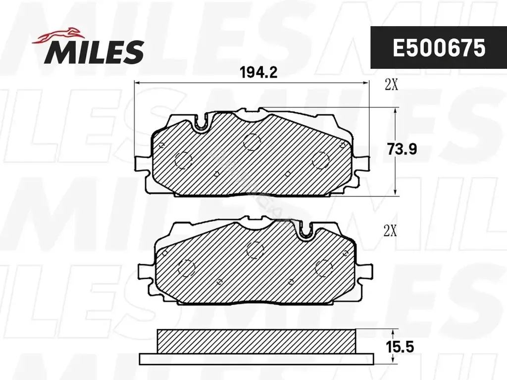 Тормозные колодки MILES E500675