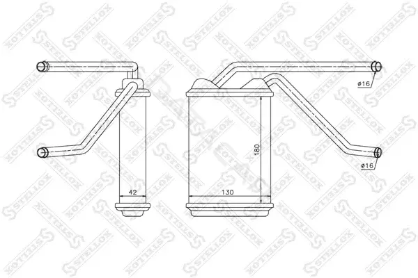 Радиатор печки STELLOX 10-35104-SX