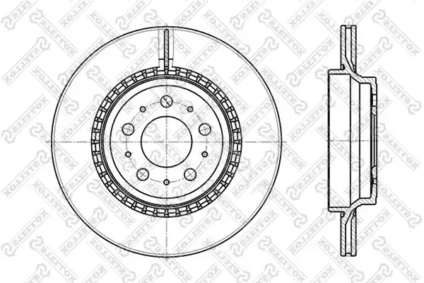 Тормозные диски STELLOX 6020-4852V-SX
