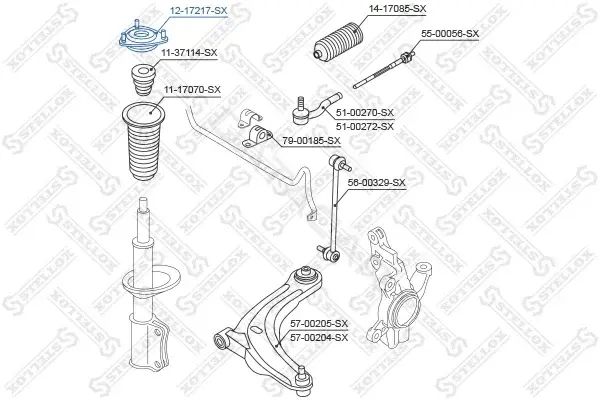 Опора амортизатора STELLOX 12-17217-SX