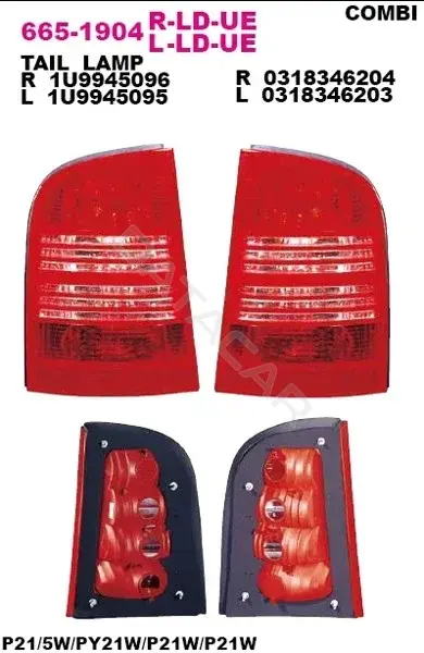 Задние фонари DEPO 665-1904R-LD-UE