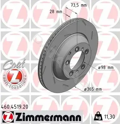 Тормозные диски ZIMMERMANN 460.4519.20