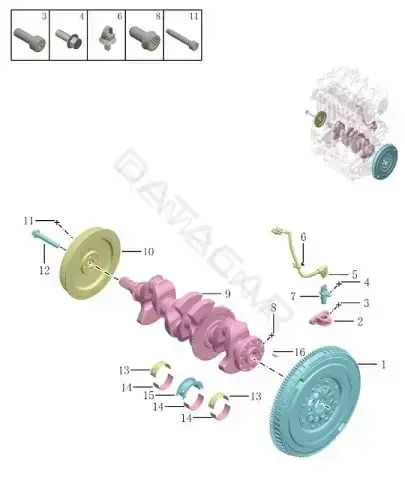 Болты маховика GEELY 1040037600