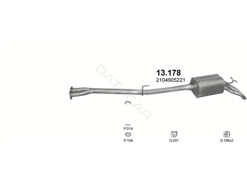 Глушитель выхлопных газов POLMOSTROW 13.178