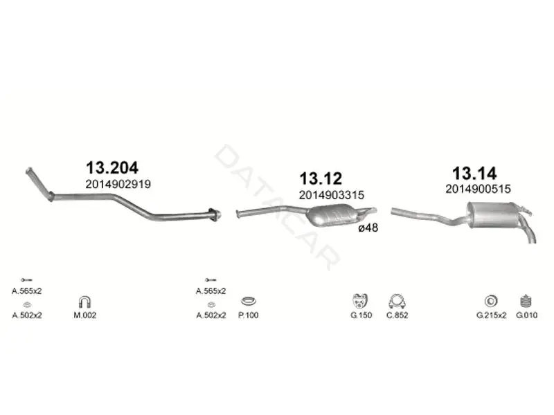 Глушитель выхлопных газов POLMOSTROW 13.204