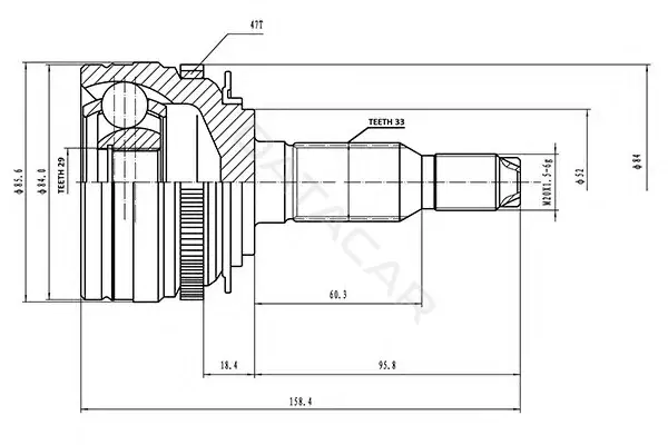 Шрус AYWIPARTS AW1510174A