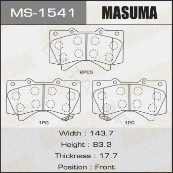 Барабанные колодки MASUMA MS-1541