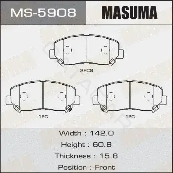 Барабанные колодки MASUMA MS-5908