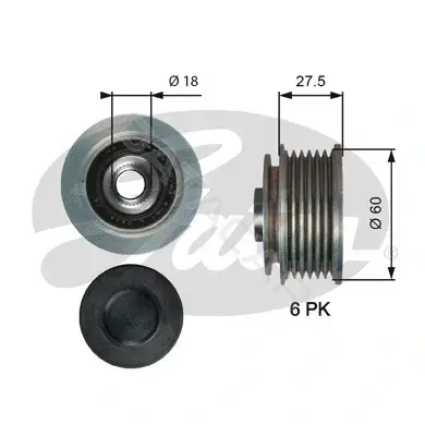 Шкив генератора GATES OAP7176