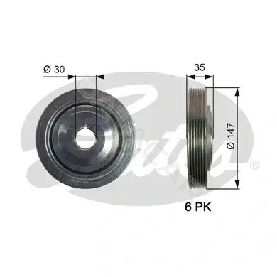 Шкив коленвала GATES TVD1101