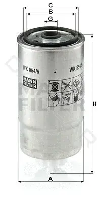 Топливный фильтр MANN WK854/5