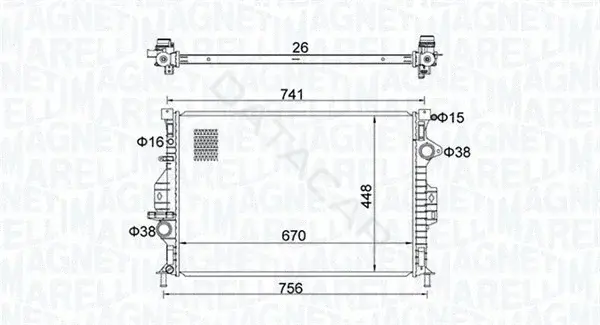 Радиатор охлаждения MAGNETI MARELLI 350213157700