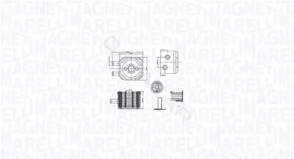 Масляный радиатор двигателя MAGNETI MARELLI 350300003500