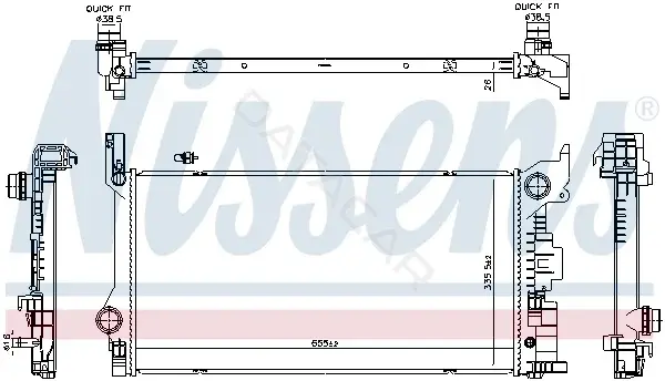 Радиатор охлаждения NISSENS 606565