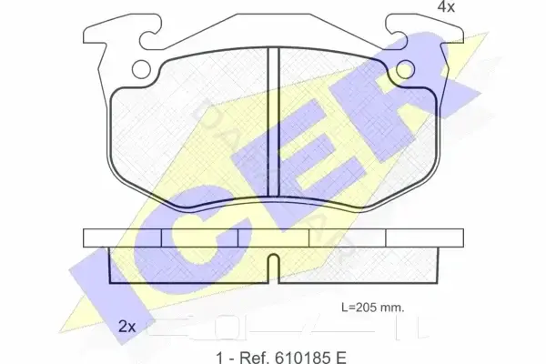 Тормозные колодки ICER 180723