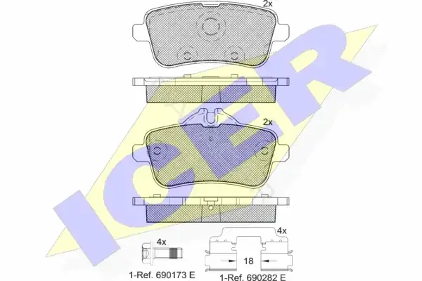 Тормозные колодки ICER 182072-067
