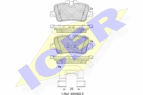 Тормозные колодки ICER 182360