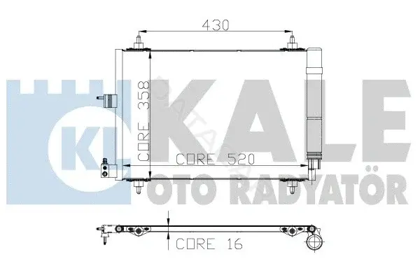 Радиатор кондиционера KALE OTO RADYATÖR 243000